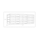 Storex Literature Organizer, 12 Compartments, 10.63 x 13.3 x 31.4, Black