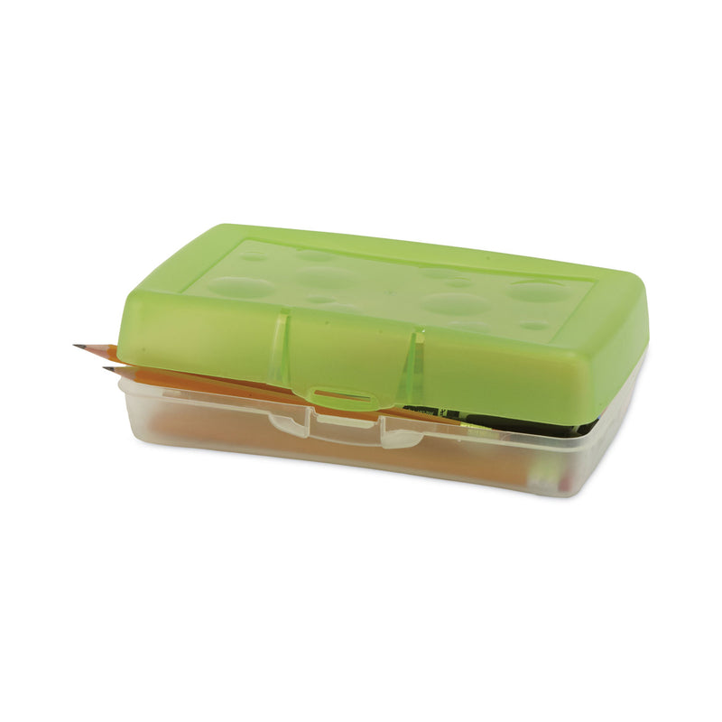 Storex Pencil Box, 8.38" x 5.63" x 2.5", Randomly Assorted Colors
