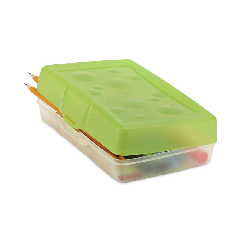 Storex Pencil Box, 8.38" x 5.63" x 2.5", Randomly Assorted Colors