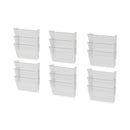 Storex Wall File, 3 Sections, Legal Size 16" x 4" x 14", Clear, 3/Set
