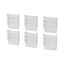 Storex Wall File, 3 Sections, Letter Size, 13" x 4" x 14",  Clear, 3/Set