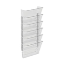 Storex Wall File, 3 Sections, Letter Size, 13" x 4" x 14",  Clear, 3/Set