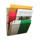 Storex Wall File, 3 Sections, Letter Size, 13" x 4" x 14",  Smoke, 3/Set