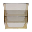 Storex Wall File, 3 Sections, Legal Size, 16" x 4" x 14", Smoke, 3/Set