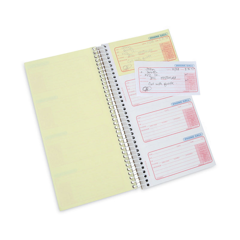 Universal Wirebound Message Books, Two-Part Carbonless, 5 x 2.75, 4/Page, 400 Forms
