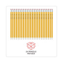Universal #2 Pre-Sharpened Woodcase Pencil, HB (#2), Black Lead, Yellow Barrel, 24/Pack