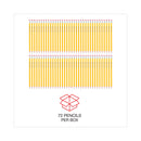 Universal #2 Pre-Sharpened Woodcase Pencil, HB (#2), Black Lead, Yellow Barrel, 72/Pack