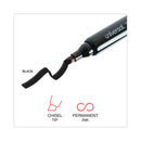 Universal Chisel Tip Permanent Marker Value Pack, Broad Chisel Tip, Black, 60/Pack