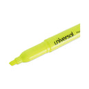 Universal Pocket Highlighters, Fluorescent Yellow Ink, Chisel Tip, Yellow Barrel, Dozen