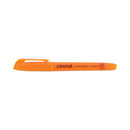 Universal Pocket Highlighters, Fluorescent Orange Ink, Chisel Tip, Orange Barrel, Dozen
