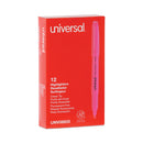 Universal Pocket Highlighters, Fluorescent Pink Ink, Chisel Tip, Pink Barrel, Dozen