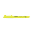 Universal Pocket Highlighter Value Pack, Fluorescent Yellow Ink, Chisel Tip, Yellow Barrel, 36/Pack