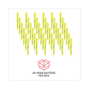 Universal Pocket Highlighter Value Pack, Fluorescent Yellow Ink, Chisel Tip, Yellow Barrel, 36/Pack
