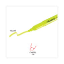 Universal Pocket Highlighter Value Pack, Fluorescent Yellow Ink, Chisel Tip, Yellow Barrel, 36/Pack