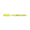 Universal Pocket Highlighter Value Pack, Fluorescent Yellow Ink, Chisel Tip, Yellow Barrel, 36/Pack