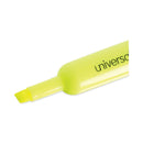 Universal Desk Highlighters, Fluorescent Yellow Ink, Chisel Tip, Yellow Barrel, Dozen