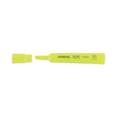 Universal Desk Highlighters, Fluorescent Yellow Ink, Chisel Tip, Yellow Barrel, Dozen