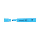 Universal Desk Highlighters, Fluorescent Blue Ink, Chisel Tip, Blue Barrel, Dozen