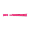 Universal Desk Highlighters, Fluorescent Pink Ink, Chisel Tip, Pink Barrel, Dozen