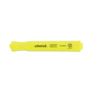 Universal Desk Highlighter Value Pack, Fluorescent Yellow Ink, Chisel Tip, Yellow Barrel, 36/Pack