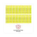 Universal Desk Highlighter Value Pack, Fluorescent Yellow Ink, Chisel Tip, Yellow Barrel, 36/Pack