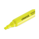 Universal Desk Highlighter Value Pack, Fluorescent Yellow Ink, Chisel Tip, Yellow Barrel, 36/Pack