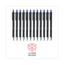 Universal Ballpoint Pen, Retractable, Medium 1 mm, Blue Ink, Blue Barrel, Dozen