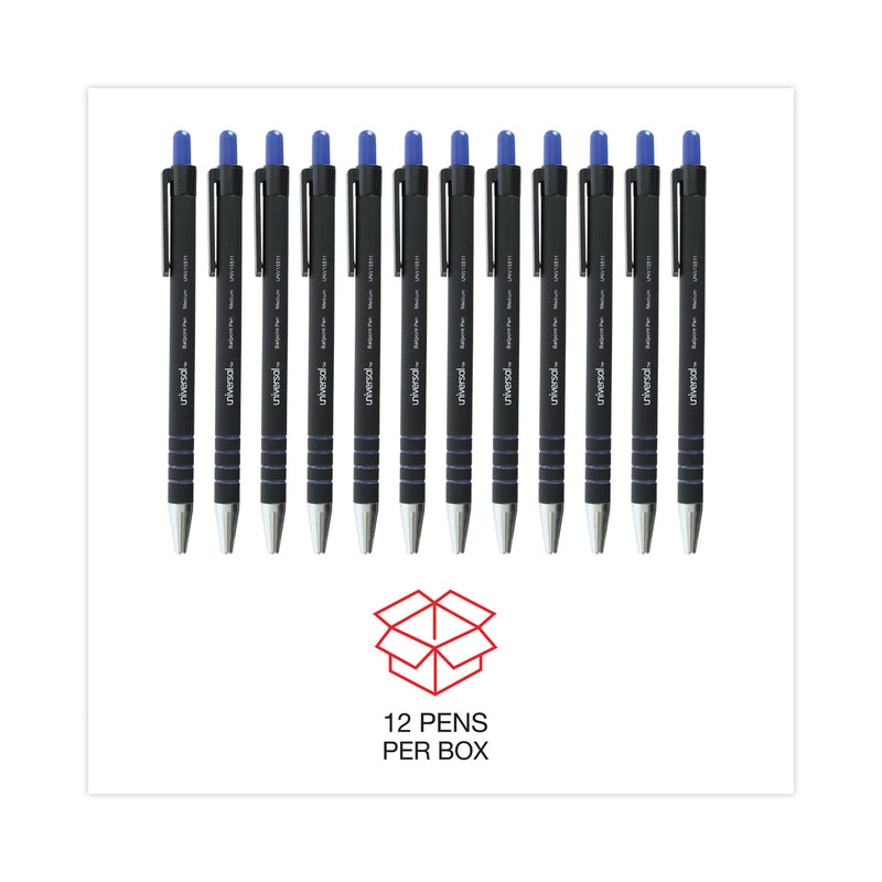 Universal Ballpoint Pen, Retractable, Medium 1 mm, Blue Ink, Blue Barrel, Dozen