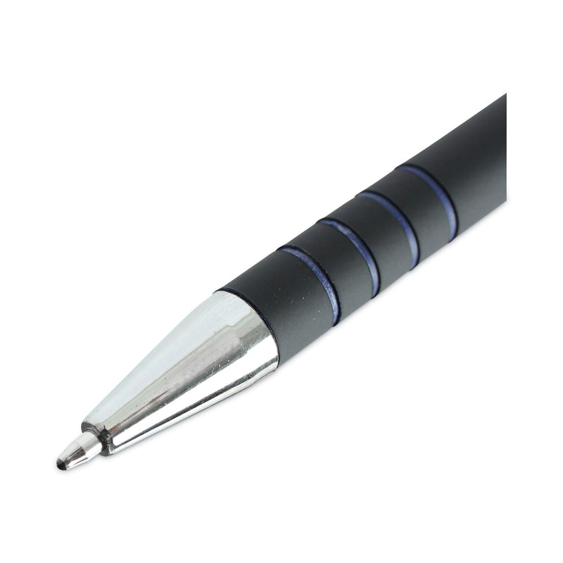 Universal Ballpoint Pen, Retractable, Medium 1 mm, Blue Ink, Blue Barrel, Dozen