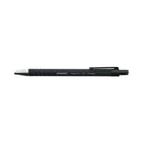 Universal Ballpoint Pen, Retractable, Fine 0.7 mm, Black Ink, Black Barrel, Dozen