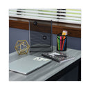 Universal Ballpoint Pen, Retractable, Fine 0.7 mm, Black Ink, Black Barrel, Dozen