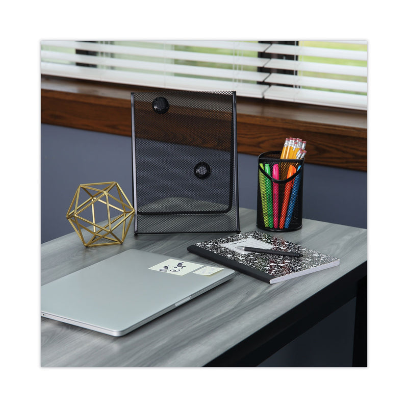 Universal Ballpoint Pen, Retractable, Fine 0.7 mm, Black Ink, Black Barrel, Dozen