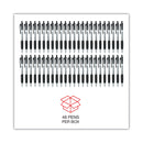Universal Comfort Grip Ballpoint Pen, Retractable, Medium 1 mm, Black Ink, Clear Barrel, 48/Pack