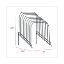 Universal Wire Tiered File Sorter, 8 Sections, Letter to Legal Size Files, 8" x 10.5" x 12.5", Black