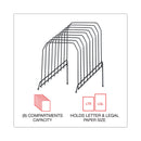 Universal Wire Tiered File Sorter, 8 Sections, Letter to Legal Size Files, 8" x 10.5" x 12.5", Black