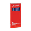 Universal Ballpoint Pen, Stick, Medium 1 mm, Blue Ink, Gray Barrel, Dozen