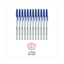Universal Ballpoint Pen, Stick, Medium 1 mm, Blue Ink, Gray Barrel, Dozen