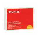Universal Recycled Self-Stick Note Pads, Note Ruled, 4" x 6", Yellow, 100 Sheets/Pad, 12 Pads/Pack