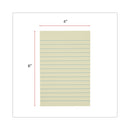 Universal Recycled Self-Stick Note Pads, Note Ruled, 4" x 6", Yellow, 100 Sheets/Pad, 12 Pads/Pack
