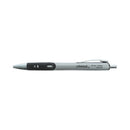 Universal Comfort Grip Gel Pen, Retractable, Medium 0.7 mm, Black Ink, Silver Barrel, Dozen