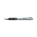 Universal Comfort Grip Gel Pen, Retractable, Medium 0.7 mm, Black Ink, Silver Barrel, Dozen