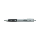 Universal Comfort Grip Gel Pen, Retractable, Medium 0.7 mm, Black Ink, Silver Barrel, 36/Pack