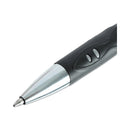 Universal Comfort Grip Gel Pen, Retractable, Medium 0.7 mm, Black Ink, Silver Barrel, 36/Pack