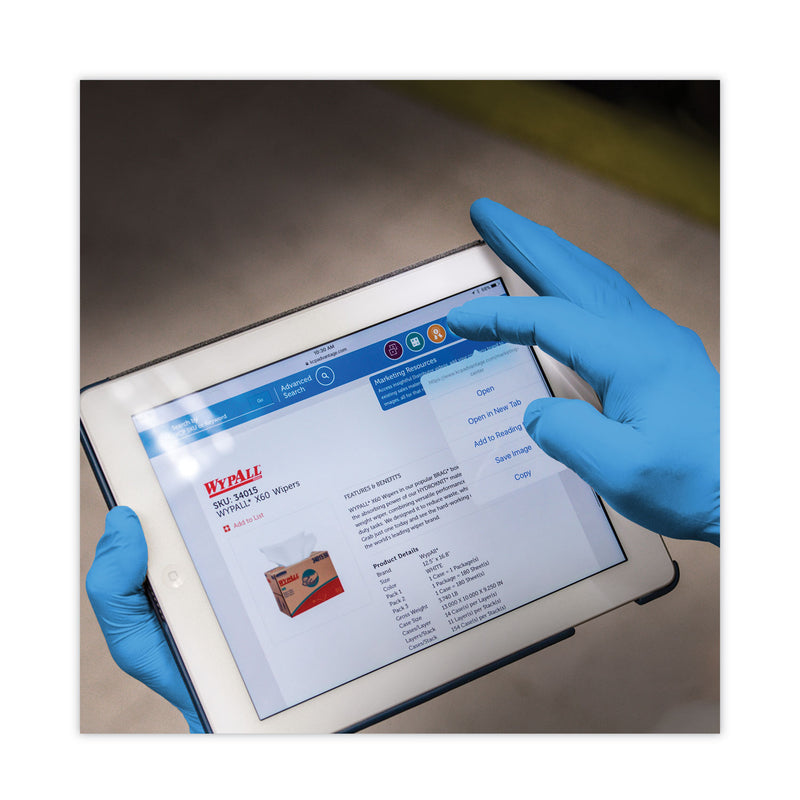 KleenGuard G10 2PRO Nitrile Gloves, Blue, Large, 100/Box