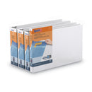 Stride QuickFit Ledger D-Ring View Binder, 3 Rings, 1" Capacity, 11 x 17, White