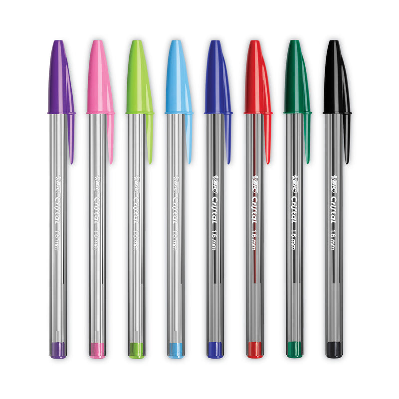 BIC Cristal Xtra Bold Ballpoint Pen, Stick, Bold 1.6 mm, Assorted Ink and Barrel Colors, 24/Pack
