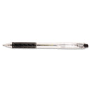 Pentel R.S.V.P. RT Ballpoint Pen, Retractable, Medium 1 mm, Black Ink, Clear Barrel, Dozen