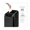 Fellowes Powershred LX190 Cross-Cut Shredder, 20 Manual Sheet Capacity