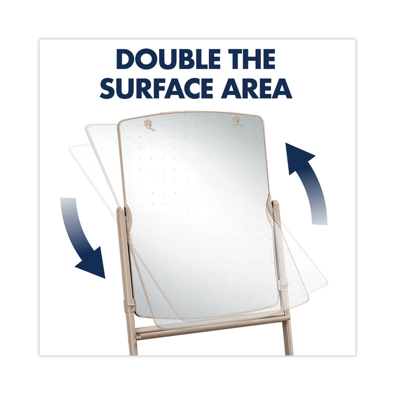 Quartet Total Erase Reversible Mobile Easel, 31 x 41, White Surface, Neutral Frame