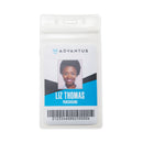 Advantus Resealable ID Badge Holders, Vertical, Frosted 3.68" x 5" Holder, 2.62" x 3.75" Insert, 50/Pack